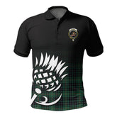 McAulay Hunting Ancient Tartan Crest Polo Shirt - Thistle Black Style
